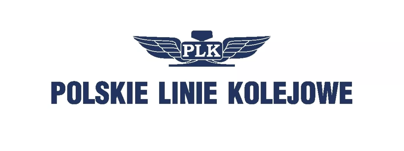 Logo PKP Polskich Linii Kolejowych.