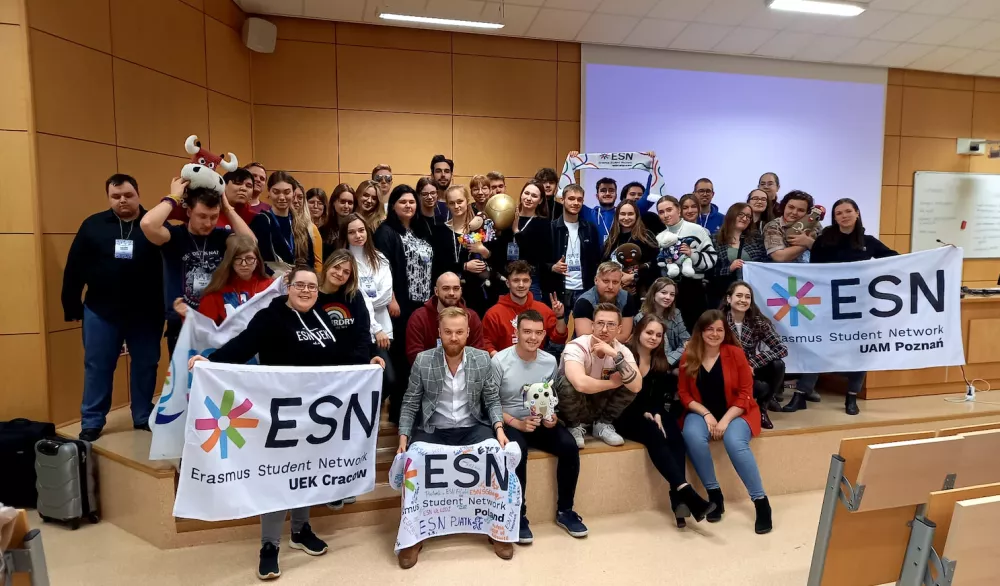 Członkowie ESN EYE podczas zjazdu delegatów ESN Poland.